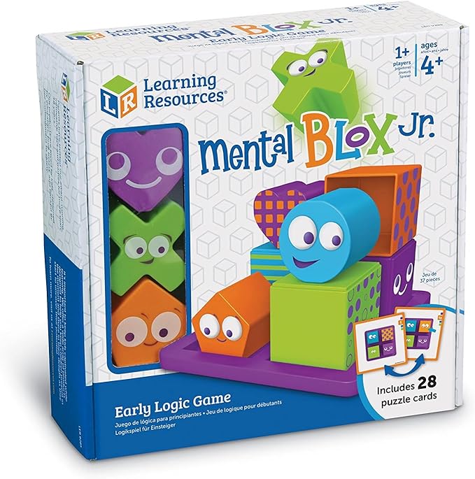 Learning Resources Mental Blox Jr. Early Logic Game - 8 Pieces Ages 4+ Educational Games for Kids Brain Teaser Games and Puzzles STEM Games 3-D Puzzles Critical Thinking for Kids