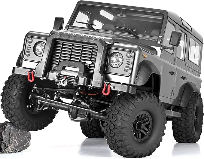 DOUBLE E 1/8 Land Rover Defender D110 RC Crawler Truck 4x4 Offroad Hobby Grade with 550 Motor for Adults E101