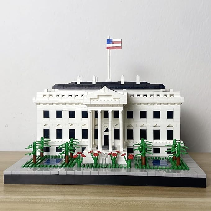 White House Micro Brick Building Set (2300 Pieces) – Landmark Model Educational Toy Gift for Kids and Adults