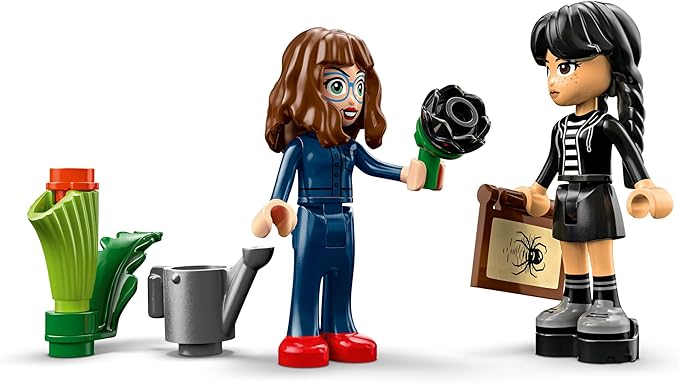 LEGO Wednesday Black Dahlia Flower Building Toy - Pretend Play Set for Girls &amp Boys Ages 9+ - with Wednesday Addams &amp Professor Minidolls - Building Blocks for Kids - Gift Idea for Birthdays