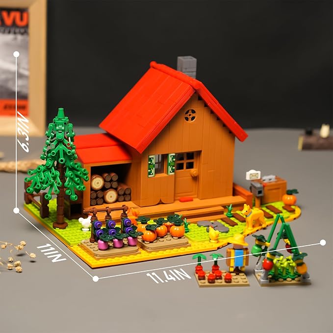 Friends Farm House Building Set Compatible with Lego for Adults Farm Building Kit with Animals for Boys and Girls Halloween 845 pcs