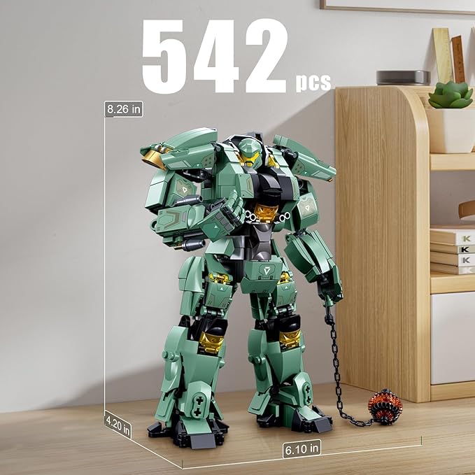 HIGH GODO Transforming Mech Robot Building Blocks SetDestroy Warrior City Action Mech Model Building Kit 542 Pieces Cool Robots Toys Gift for Adults and Teens 14+