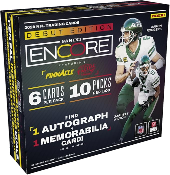 2024 Panini Encore NFL Hobby Trading Card Box (1 Autograph Per Hobby Box)