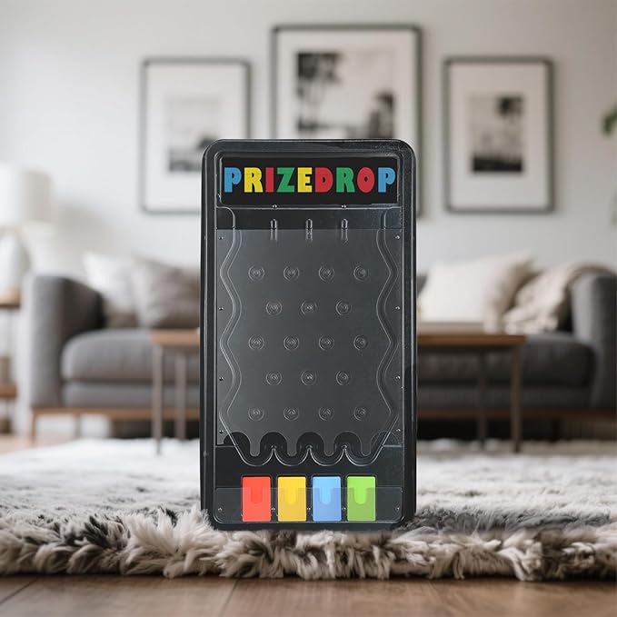 iElyiEsy 25x14 Prize Drop Plinko Board Game Set Featuring 8 Personalizable Playing Pucks. A for Family Get - Togethersand Carnival - Style Events - Mini Collapsible Tabletop Plinko Game Drop