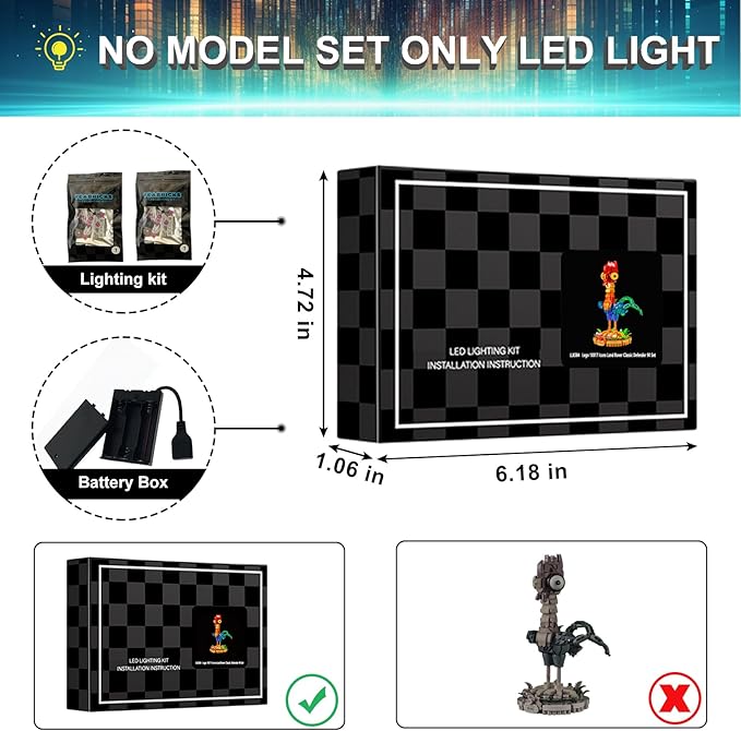 LED Light Kit for Lego 43272 Heihei Set Compatible with Lego 43272 Heihei Building Blocks Model(Not Include Blocks Set)