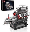 Mould King 10225 V8 Engine Model kit That Runs- Build Your Own STEM V8 Model Engine with Transmission 8-Cylinder Car Engine kit Building Engineering Toys for Adults Collections (855+PCS)