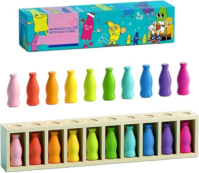 Fun Board GameBottle Color Challenge Game for Kids and AdultsPouplar Gameplay for Party Outdoor Backyard Travel Camping Match the Bottle Toy for Family Parent Child Firends Classmates (bottle)