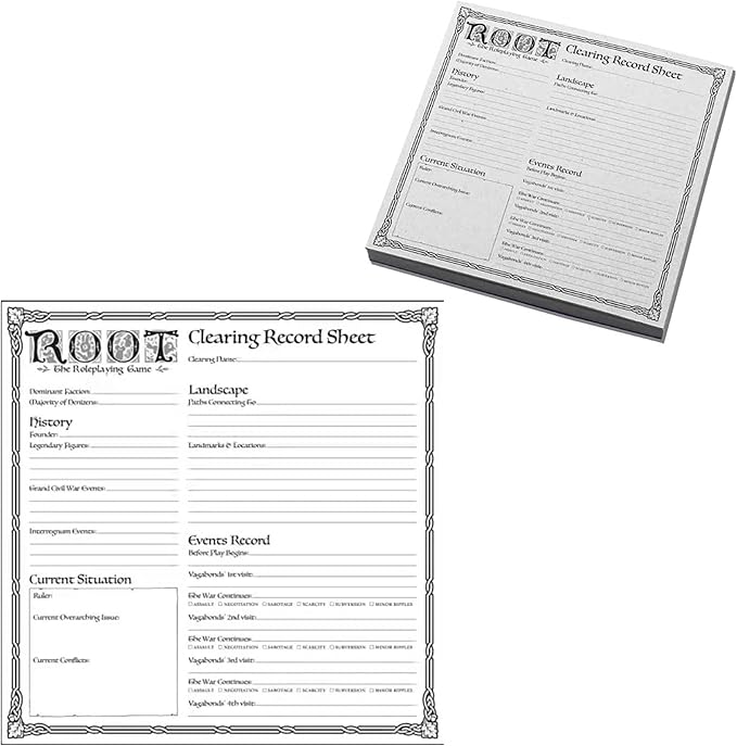 Magpie Games Root The Roleplaying Game: GM Screen &amp Campaign Notepads – Gamemaster Accessory Pack