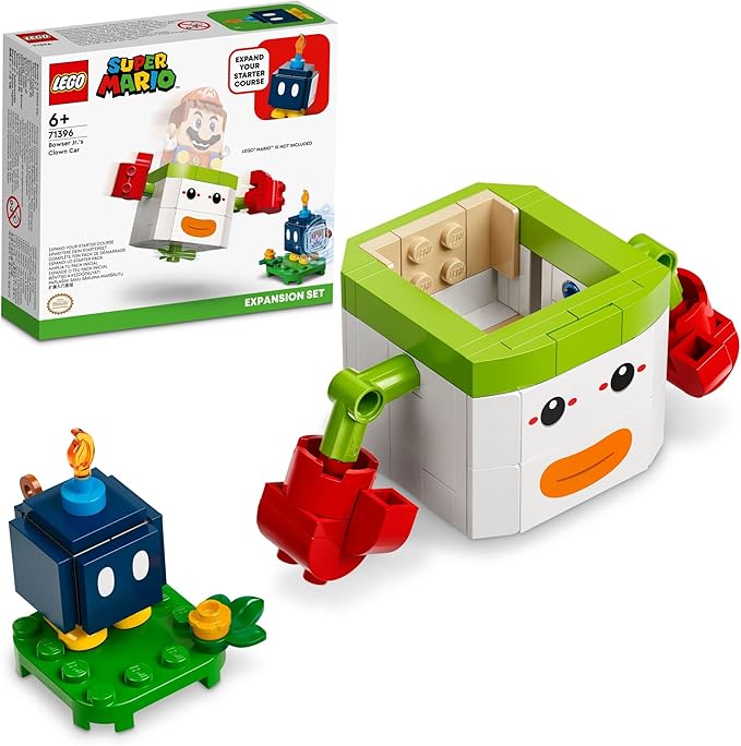 LEGO Super Mario Bowser Jr.’s Clown Car Expansion Set 71396 Building Kit Collectible Toy for Kids Aged 6 and up (84 Pieces)