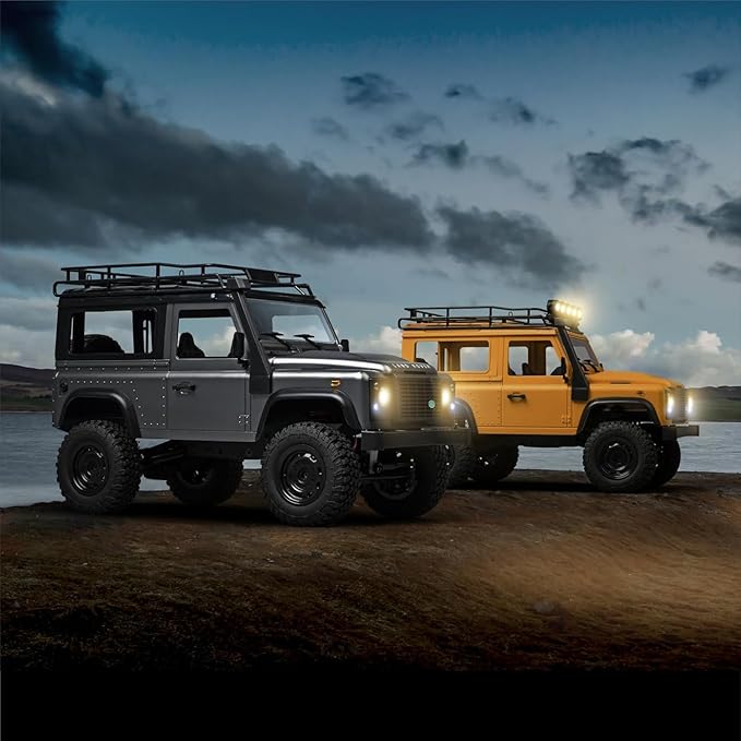 MN-98 RC Car 1:12 Scale RC Rock Crawler 4WD Off-Road RC Truck RTR 2.4G Remote RC Land Rover Vehicle Models for Adults Hobby Gifts (Yellow)