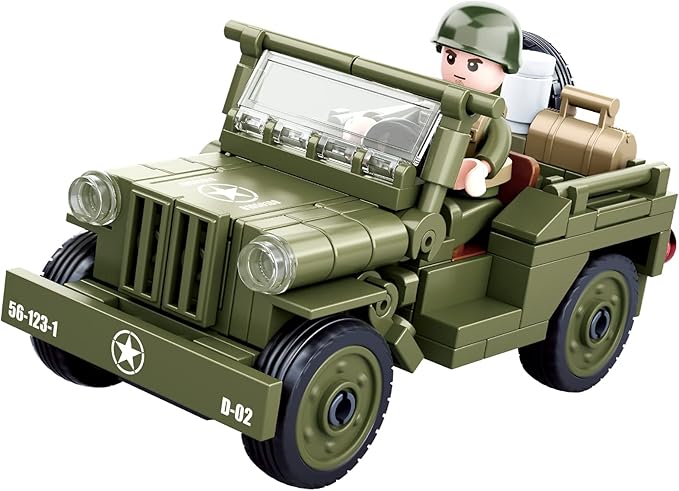 World War 2 Landing Craft Building Toys WW2 Military Vehicle Brick Set WWII Army Warship Boat Model Block with 4 Soldiers Figures (325 Pieces)