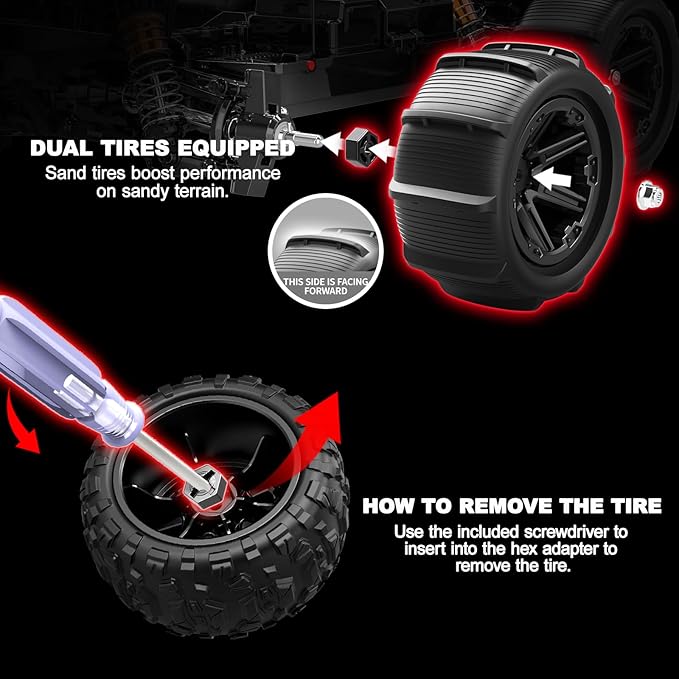 RC Cars 1/14 Brushless RC Car for Adults&ampBoys Full Roll-Cage Frame 4WD Fast Max 42mph Remote Control RC Trucks for adults with Two 2S LiPo Batteries and Two sets of tires Compatible with 3S Li