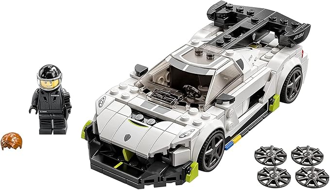 LEGO Speed Champions Koenigsegg Jesko 76900 Racing Sports Car Toy with Driver Minifigure Racer Model Set for Kids