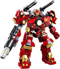 HIGH GODO Mech Robot Transforming Building Blocks Set for Adults City Warrior Justice Hero Soldier Mech Model Building Kit Cool Creative Robots Toys Gift for Teens 14+ 588 Pieces