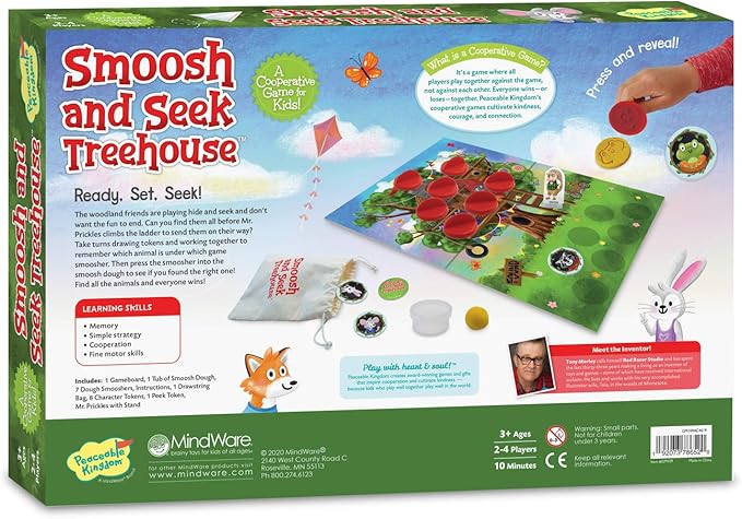Peaceable Kingdom Smoosh and Seek Treehouse - Cooperative Memory-Matching Game - Use Teamwork to Win! - Perfect for Families with Kids Ages 3 &amp up