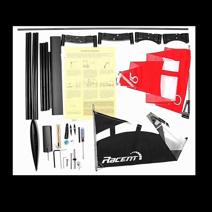 53” Inch Remote Control Boat RC Pre-Assemble Sail Accessories Kits 2.4G Electric Sailboat Watercraft for Adults (S)
