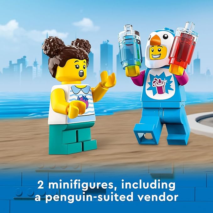 LEGO City Penguin Slushy Van Building Toy - Featuring a Truck and Costumed Minifigure Great Gift Idea for Boys and Girls Truck Toy for Kids Ages 5 and Up 60384