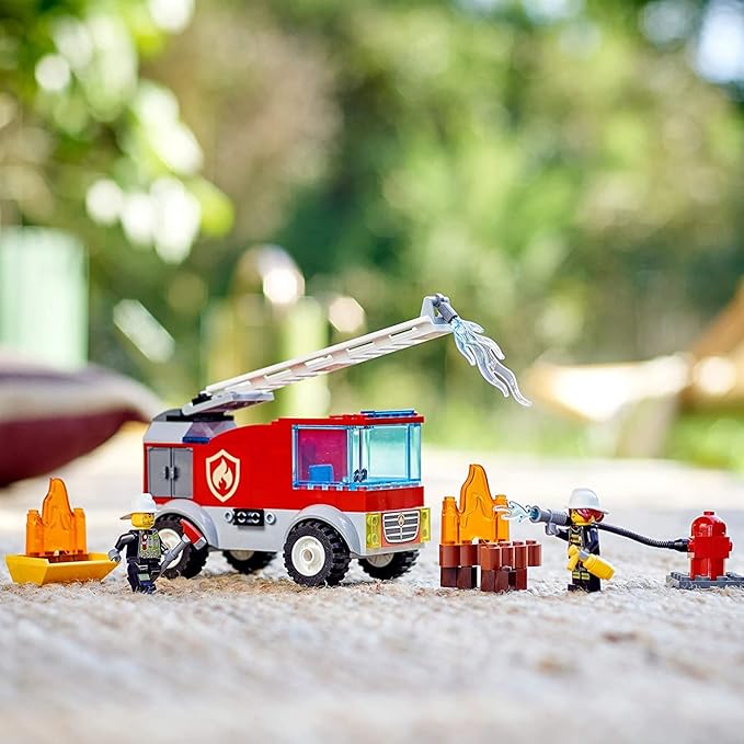 LEGO City Fire Ladder Truck 60280 Building Kit Fun Firefighter Toy Building Set for Kids New 2021 (88 Pieces)