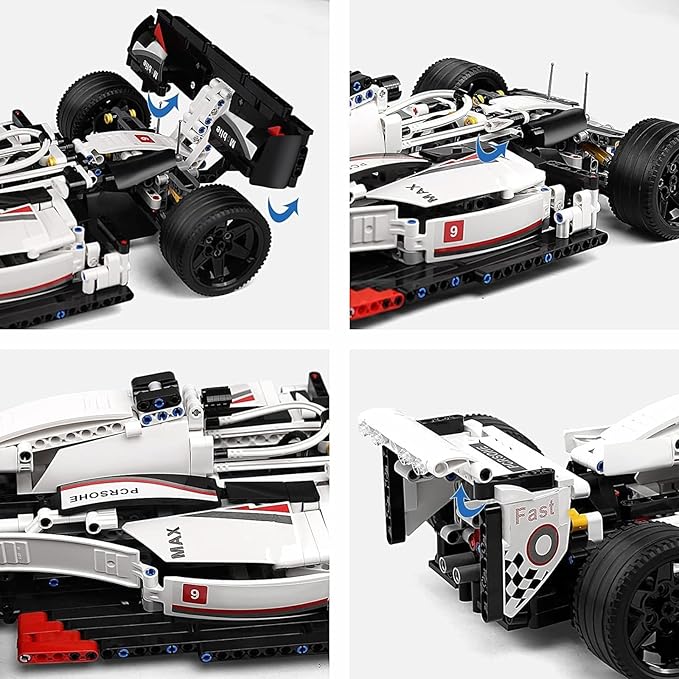 Mould King 13117 Technik Sports Car Model Racing Car Building Blocks Kit 1235 Pcs Collectible Set for Adults Display Model for Home or Office Décor(Static Version)