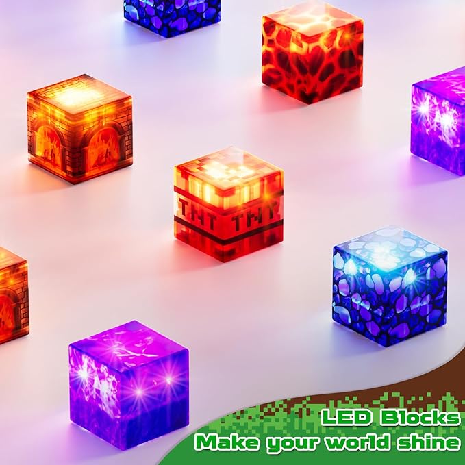 Magnetic Blocks - 150 PCS Dinosaur Volcano Forest Castle Set with Light Up Blocks - Kids Classroom Sensory Toy for Toddlers STEM Construction Stacking Toy Kids 3+ Boys Easter Basket Stuffers
