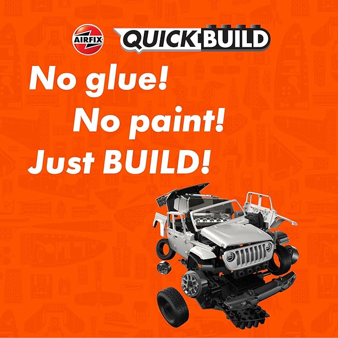 Airfix Quickbuild Jeep Gladiator (JT) Overland Pickup Truck Brick Building Plastic Model Kit Vehicle J6039(Pack of 1)