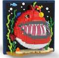Angler Fish Animal 3D Wall Art Micro Mini Building Blocks Set Unique Home Wall Decor or Table Display No Compatible with Lego Ideal Gift Toy for Adults &amp Boys Girls 14+ (1626 PCS)