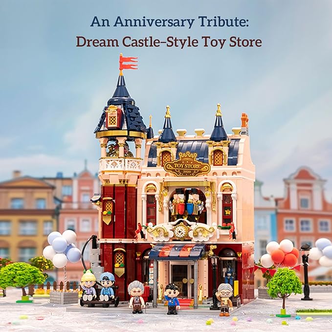 PANTASY Toy Shop Building Set for Adults Nostalgic Modular Building with Detailed Facade &amp Interior Decoration Creative Architecture Building Toy for Building Block and Design Lovers
