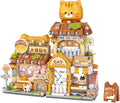 Mini City Shop Street View Building Blocks Model SetSimulation Animals Architecture Collection Particle Construction Building Bricks ToyHome Decoration (Cat Grooming Room)