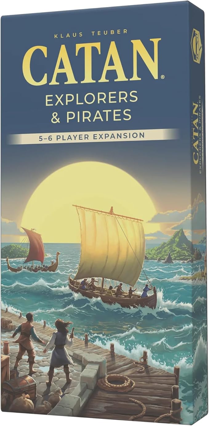 CATAN Explorers &amp Pirates 5-6 Player Expansion (6th Edition) Add More Players to Your Adventure Strategy Game for Kids &amp Adults Ages 12+ 3-6 Players 90-120 Minute Playtime