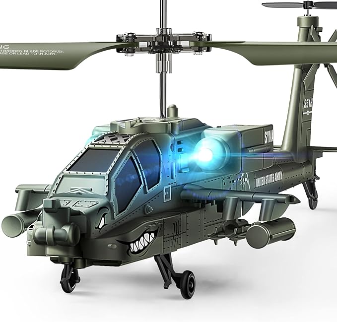 SYMA RC Helicopters S51H Remote Control Helicopter 2.4GHz Military Army Toys for Boys Girls Kids with Altitude Hold One Key Take Off/Landing LED Light Low Battery Reminder