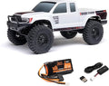 Axial RC Truck 1/24 SCX24 Base Camp 4x4 Rock Crawler Brushed RTR(Everything Needed to Run is Included) - White AXI-1219T1