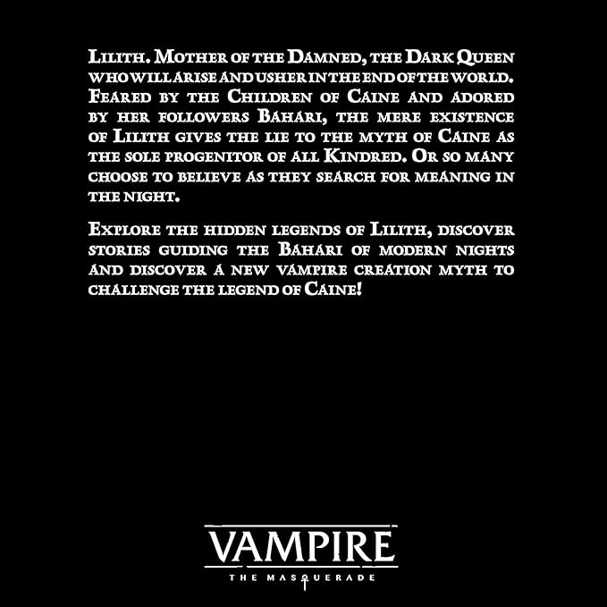 Renegade Game Studios Vampire Masquerade Revelations of the Dark Mother 5e Hardcover Reference Book