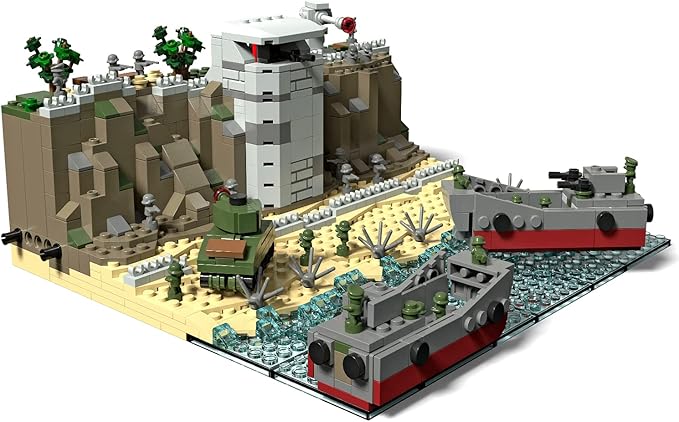 POCO DIVO Omaha Beach D-Day Normandy Landings WWII Collection Standard Block Toy Building Brick Set 723 pcs