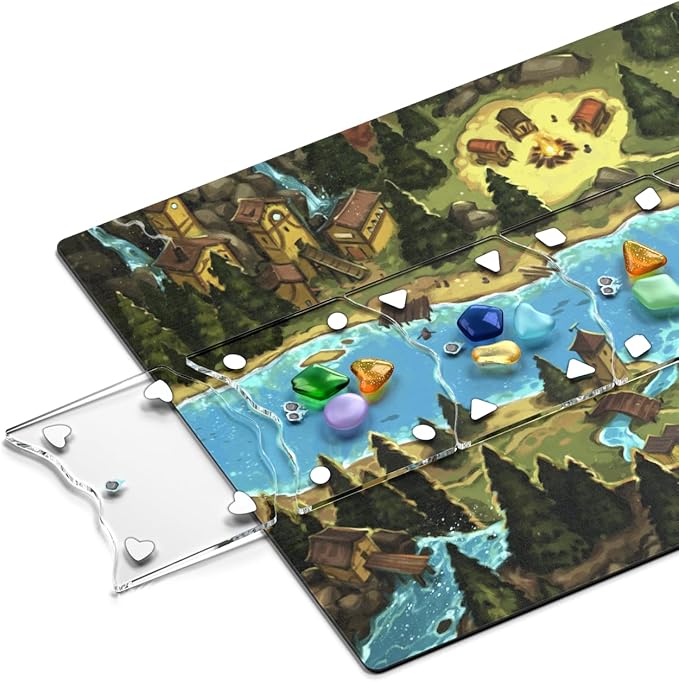 ALLPLAY - River Valley Glassworks Deluxe Edition Board Game for Families and Adults - Cozy Yet Clever Drafting Game - Colorful Tactile Pieces - Scoring Puzzle - 1 to 5 Players - 20 Minutes