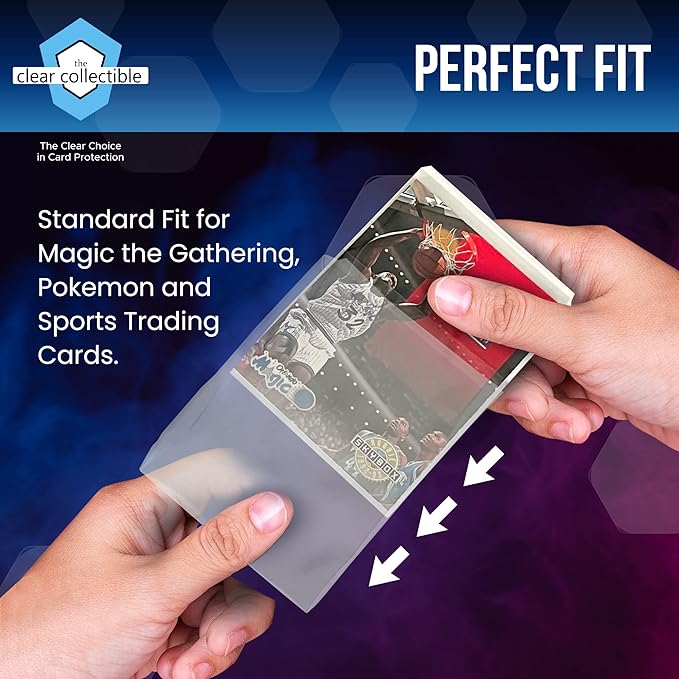 Penny Sleeves for Trading Cards - 3000 Count - 2-5/8 x 3-5/8 (67mm x 92mm) - Clear Trading Card Sleeves for Baseball Football Basketball Soccer Pokemon and MTG Collection