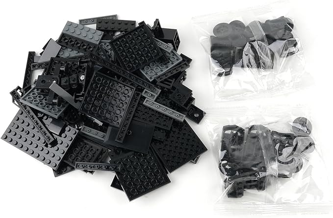 MOC City Creative Building Set – Train Base Wheels Low-Loader Truck &amp Railway Tracks DIY Kit (Compatible with Technical Parts 92339 92088 4025) (1PCS Low-Loader Truck)