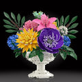 Botanicals Flower Bouquet Building Set - Includes Hydrangeas Snapdragons Peonies &amp More Artificial Flower Arrangement Toy with Vase Mother‘s Day Gift for Girls (1081PCS)