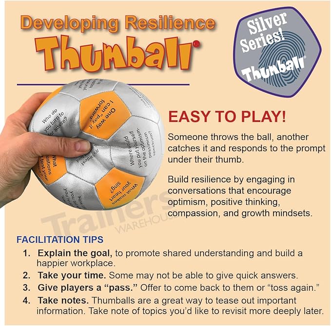 Trainers Warehouse 6 Thumball Collection 32 Prompts for Conversation Team Building Relationship and Training