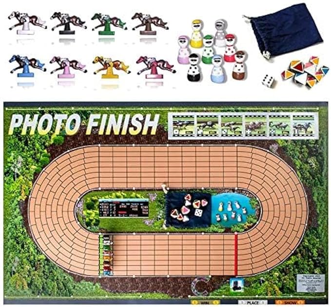 Horse Racing Board Game | Huge Vibrant Playing Surface | Lane Changing and Frequent Photo Finishes