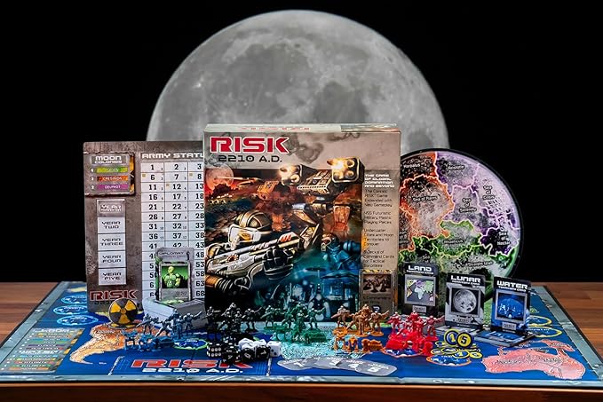 Renegade Game Studios Risk 2210 A.D. Board Game - Strategy Mechs Commanders Moon &amp Underwater Ages 10+ 2-5 Players