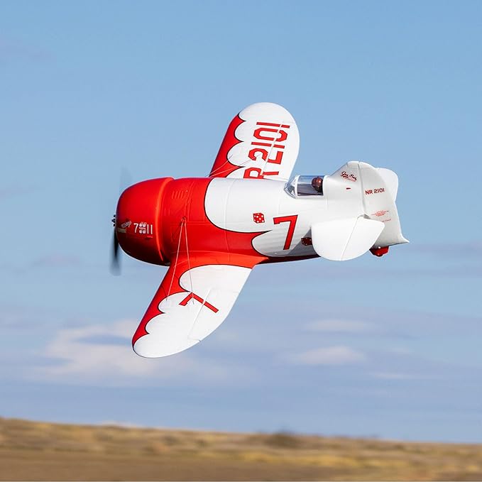 E-flite RC Airplane Gee Bee R-2 1.0m BNF Basic (Transmitter Battery and Charger NOT Included) with AS3X+ and Safe Select EFL020550