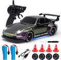 RC Drift Car1:24 Scale Remote Control Car 2.4GHz 20KM/H 4WD High Speed RC Cars for Kids with LED Light Two BatteriesDrifting TiresRacing Vehicle Toy for Adults Boys Girls Purple