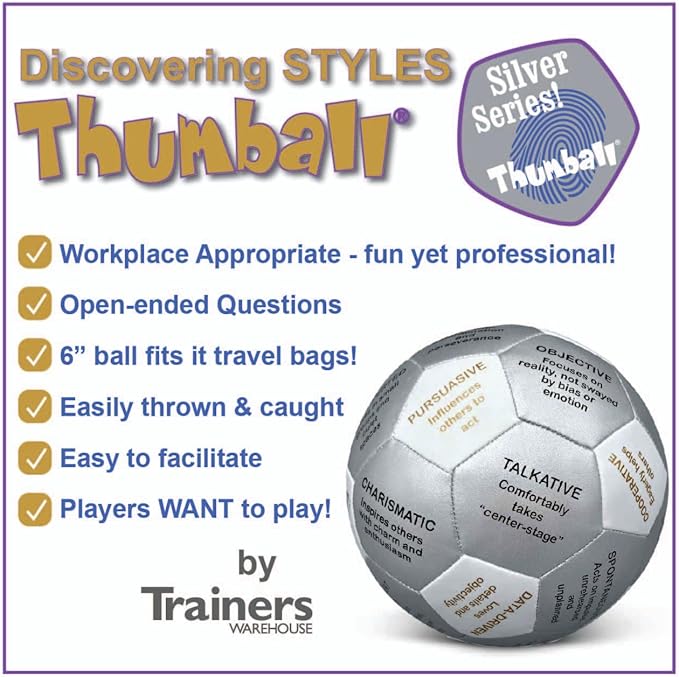 Trainers Warehouse 6 Thumball Collection 32 Prompts for Conversation Team Building Relationship and Training