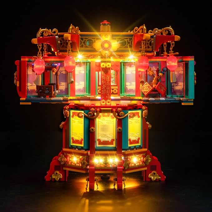 Upgraded Led Light Kit Compatible with Lego Trotting Lantern Building Set Lights Decoration Compatible with Lego 80116 Best Gifts for Adults (Model Not Included)