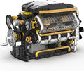 Karei V8 Engine Building Set V8 Engine Model Kit That Run with Manual &amp Electric Dual Working Modes V8 Building Motor Kit Runs 2 Directions and 2 Speeds STEM Toys Gifts for 14+ and Adult (1065