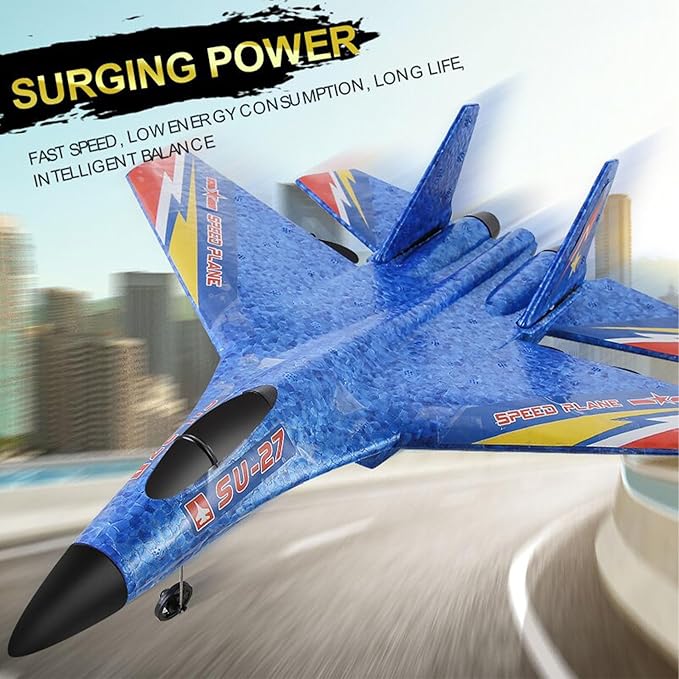 Gravity Glider Gravity Glider Plane Gravity Glider 4 Rotor Rc Glider Aircraft Drone Led 2.4g Gravity Rc Plane (Blue)