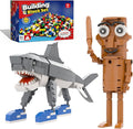 Italian Brainrot Building Set Tralalero Tralala and Tung Tung Tung Sahur Figures Building Kit Shark and Wooden Stick Toy Building for Kids Ages 6+ Birthday Gifts for Men &amp Women
