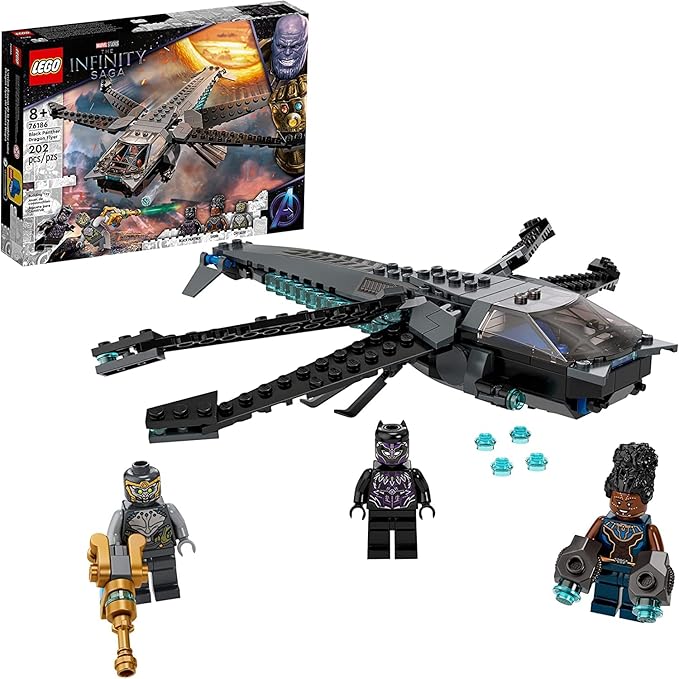 LEGO Marvel Black Panther Dragon Flyer 76186 Building Kit Toy Create The Final Battle Scene from Avengers: Endgame New 2021 (202 Pieces)