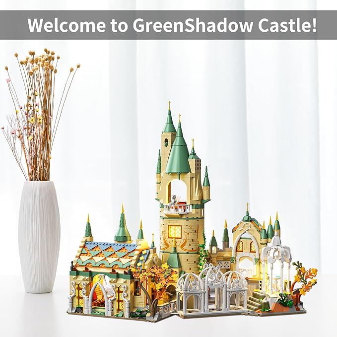 Magic Medieval Castle Architecture Building Block Sets Creative Ideals Gifts for Adults (1555PCS)