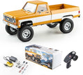 FCX18 FMS 1/18 Chevrolet K10 RC Truck Officially Licensed 4WD RC Crawler 2 Speeds Switch with LED Lights Off-Road RC Model for Adults (Yellow)